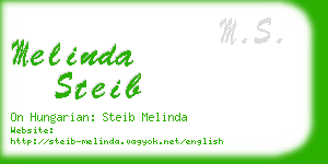 melinda steib business card